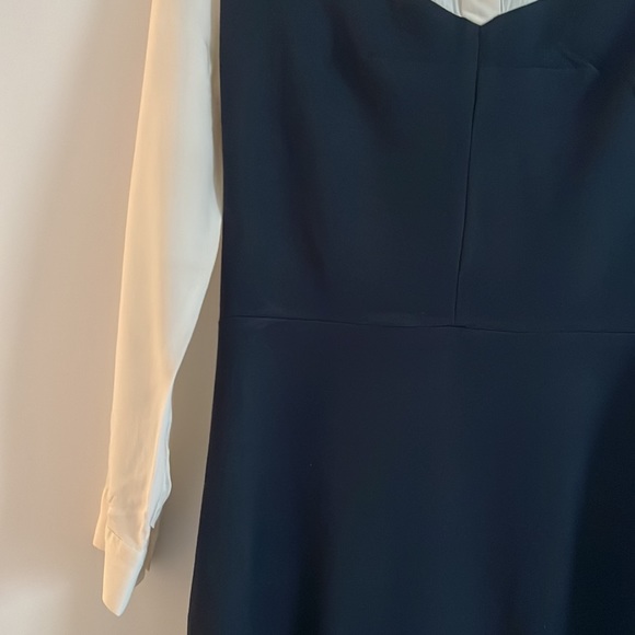 Sandro Paris Navy Dress with White shirt detail - Picture 4 of 10